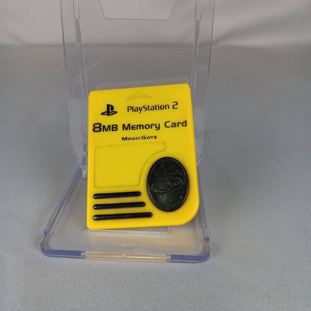 Official Nyko Sony Playstation 2 PS2 8MB Magicgate Memory Card PS-80516 Yellow